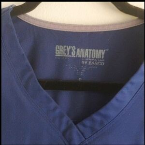 Grey's Anatomy Scrubs Deep Blue Size Medium Short Sleeve Top Uniform